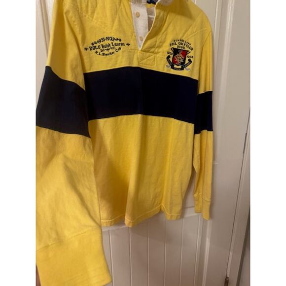 Vintage Polo Ralph Lauren P.R.L. Golf Club Bleecker Cup Rugby Shirt M - Picture 2 of 6